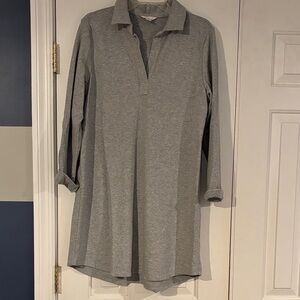 Caslon Gray Long Sleeve Sweatshirt Dress